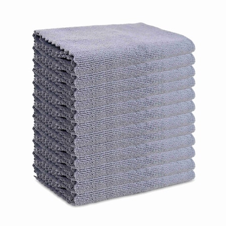 Monarch Brands Edgeless Microfiber Cloths , Gray, 12PK PNP915101GY-EL
